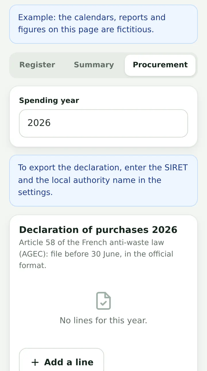 Article 58 purchasing return in English: spending by category and value of donations